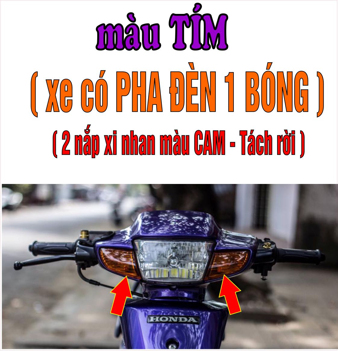 Bộ vỏ nhựa màu TÍM CÀ cho xe  Wave Zx đời 1997 đến 2006 -TKB-2104