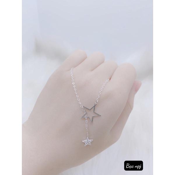 Dây chuyền ngôi sao dáng rút tiện lợi , Vòng cổ nữ Bạc Ta ️ SIÊU RẺ ️ - Bạc Npj