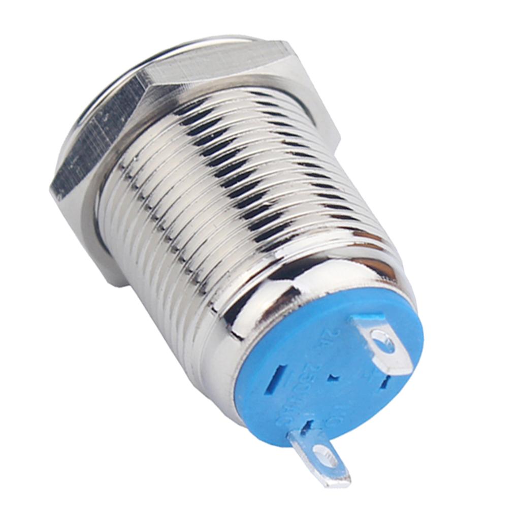 12mm 36V ĐÈN LED Chống Nước Kim Loại Chỉ Báo Bằng Phẳng Đặt Lại Tín Hiệu Đèn Hàn Chân