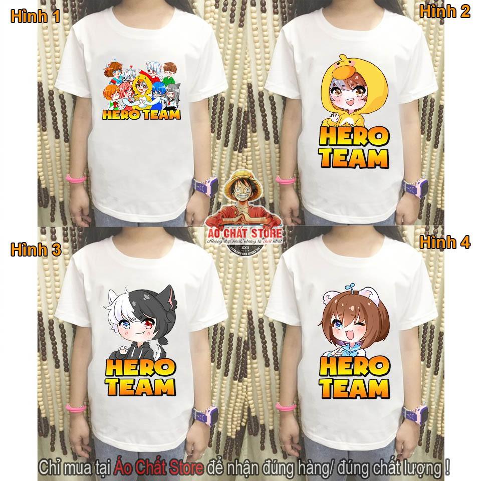 (SALE) Áo thun in hình Áo Hero Team Đầy Đủ Nhân Vật Đẹp | Áo Thun Mini World Toàn Thành Viên Hero Team giá rẻ