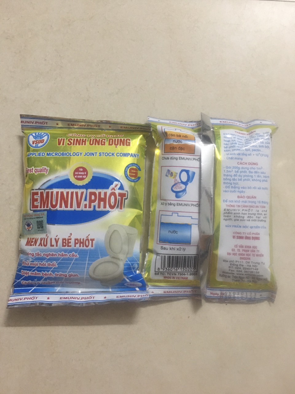 Men xử lý bể Phốt - Emuniv Phốt (gói 200 gram)