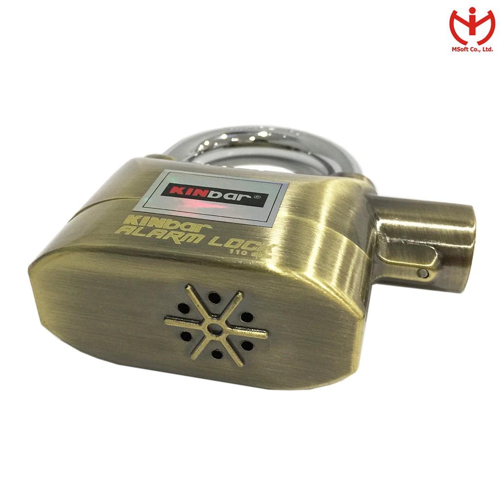 Ổ khóa báo động chống trộm Kinbar K101C thân kẽm 60mm màu đồng - MSOFT