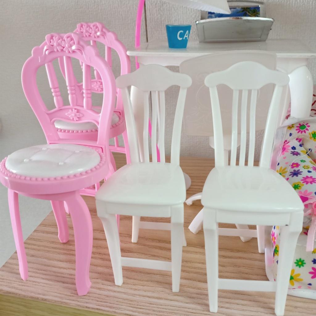 Bộ bàn ghế phòng ăn cho búp bê nội thất nhà búp bê dollhouse