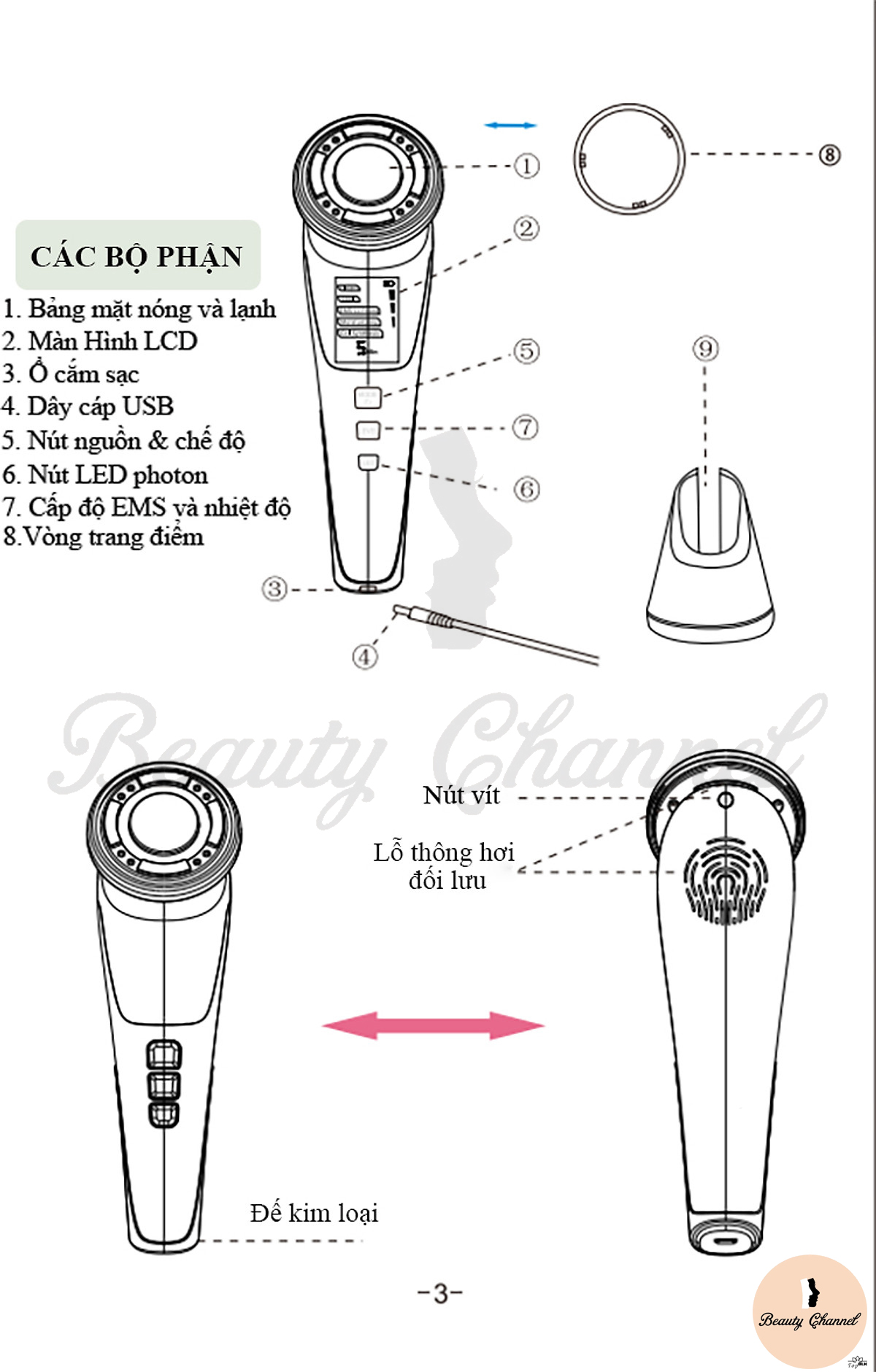 Máy Massage Làm Đẹp Photon Nóng Và Lạnh EMS, Giúp Nâng Cơ Mặt, Rửa Sạch Sâu, Tăng Cường Hấp Thụ Và Khóa Giữ Tinh Chất Dưỡng Da - Trắng