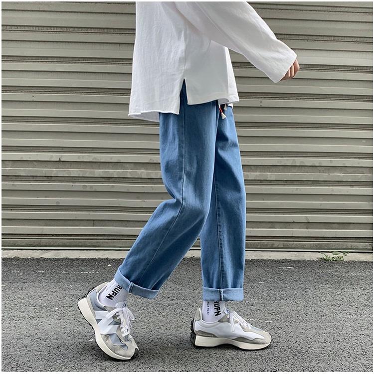 Quần bò nam ống rộng, quần jean baggy nam nữ dáng suông vải jeans cao cấp SR01 không phai màu