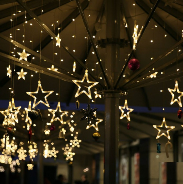 Bộ đèn sao lớn chuỗi thả mành