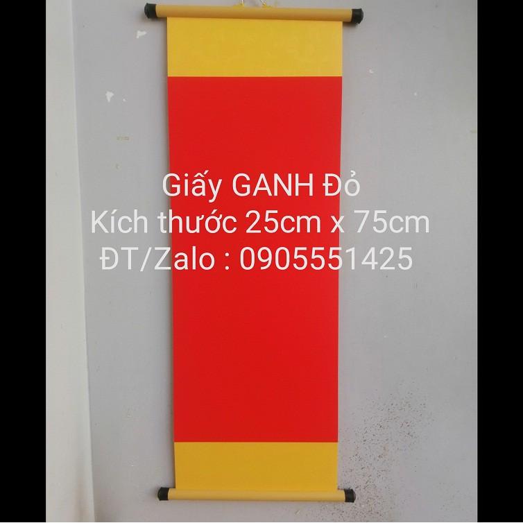 Set 10 tấm GIẤY GANH ĐỎ VÀNG kèm nẹp treo. Giấy,nghiên,bút , mực tàu viết thư pháp.