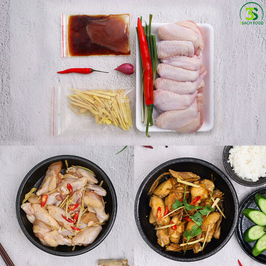 Cánh Gà Kho Gừng 3S