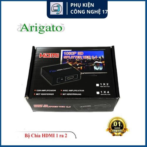 Bộ chia HDMI 1 ra 2 Arigato chuẩn Full HD 1080. bộ chia hdmi ra hai màn hình