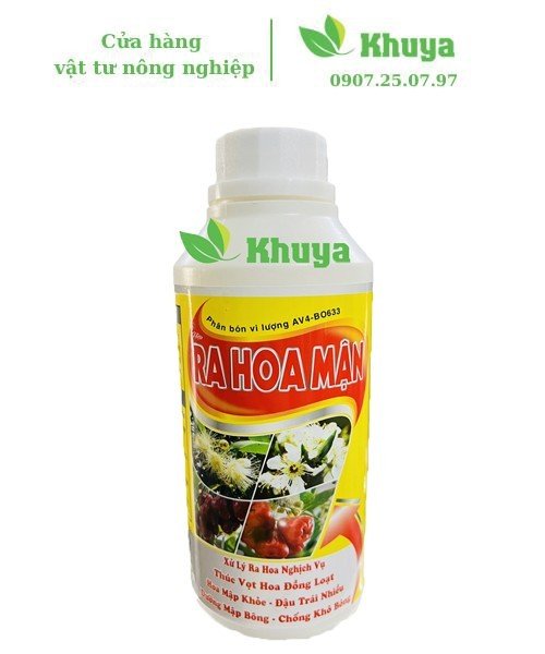 Phân bón vi lượng AV4-BO633 Ra Hoa Mận 500ml Đậu trái - Dưỡng bông - Chống khô bông