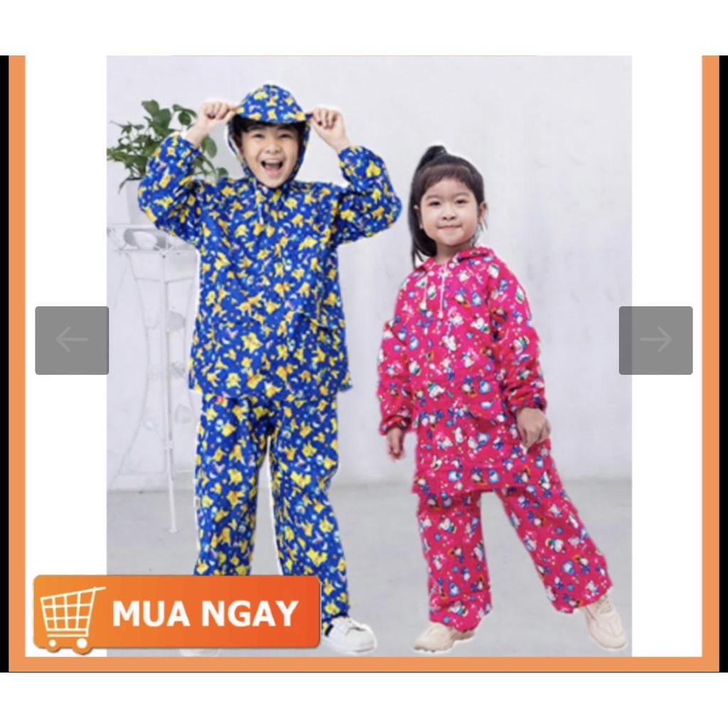 Áo Mưa Bộ Trẻ Em Cho Các Bé Từ 3 Tuổi Đến 10 Tuổi
