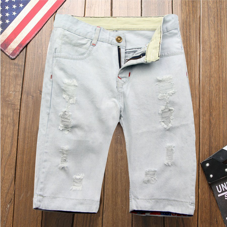 Quần short jean nam xanh bạc Q32