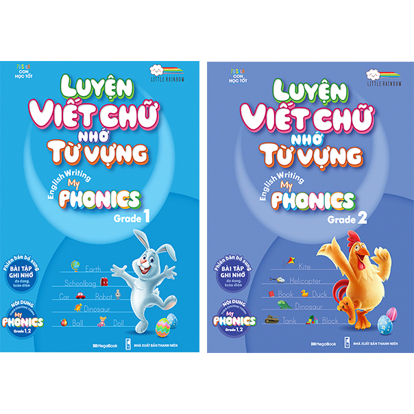 Combo 2 Cuốn Luyện Viết Chữ Nhớ Từ Vựng – English Writing My Phonics