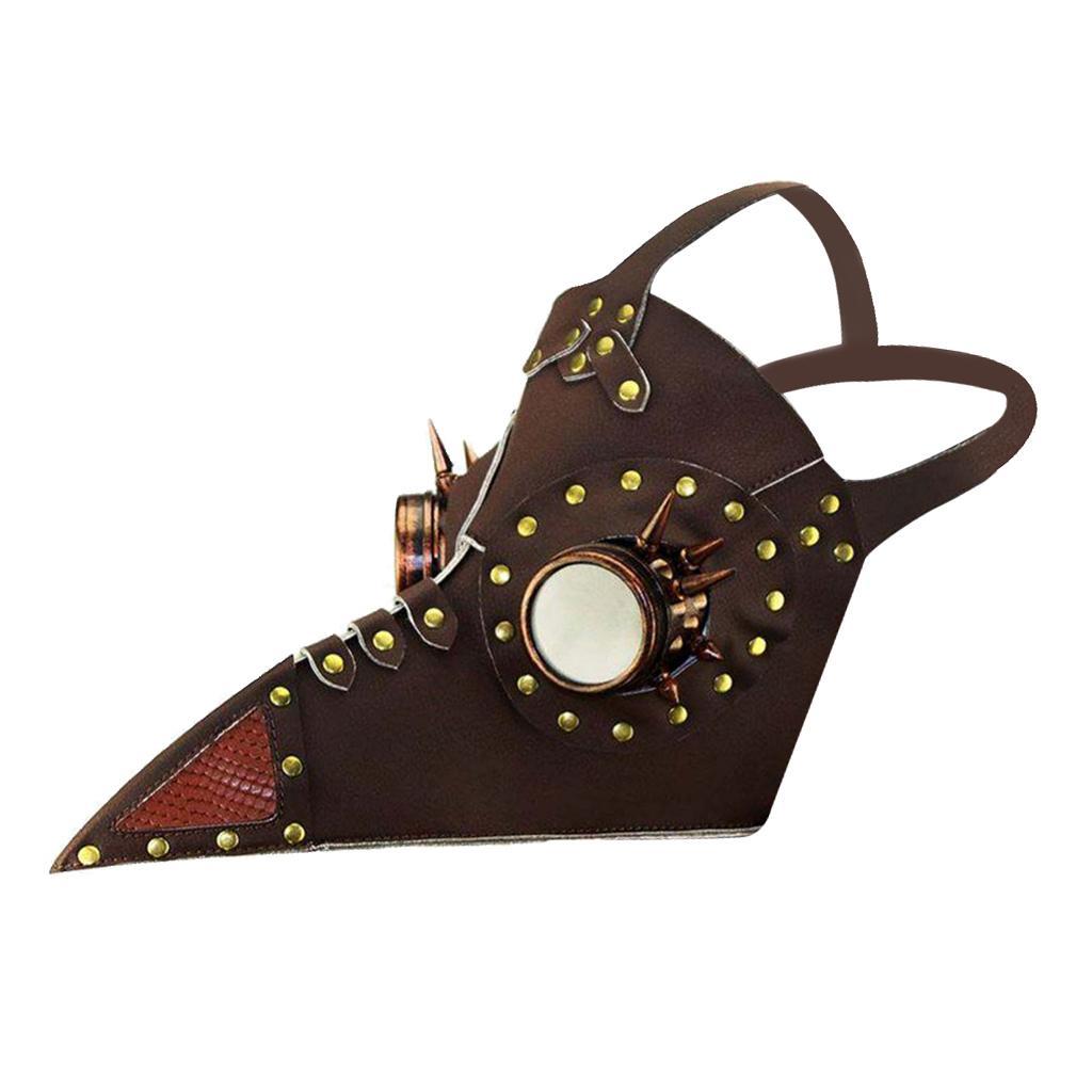 Leather Plague Doctor Cosplay Steampunk Bird Gothic Mask Halloween Costumes