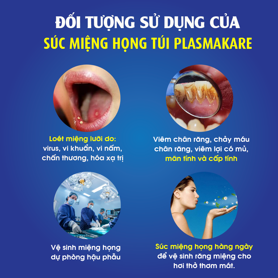 Nước Súc Miệng Nano Bạc PlasmaKare - Ngăn Ngừa Viêm Lợi, Dịu Họng, Sạch Đờm - Hộp 25 túi, 1 túi 10ml