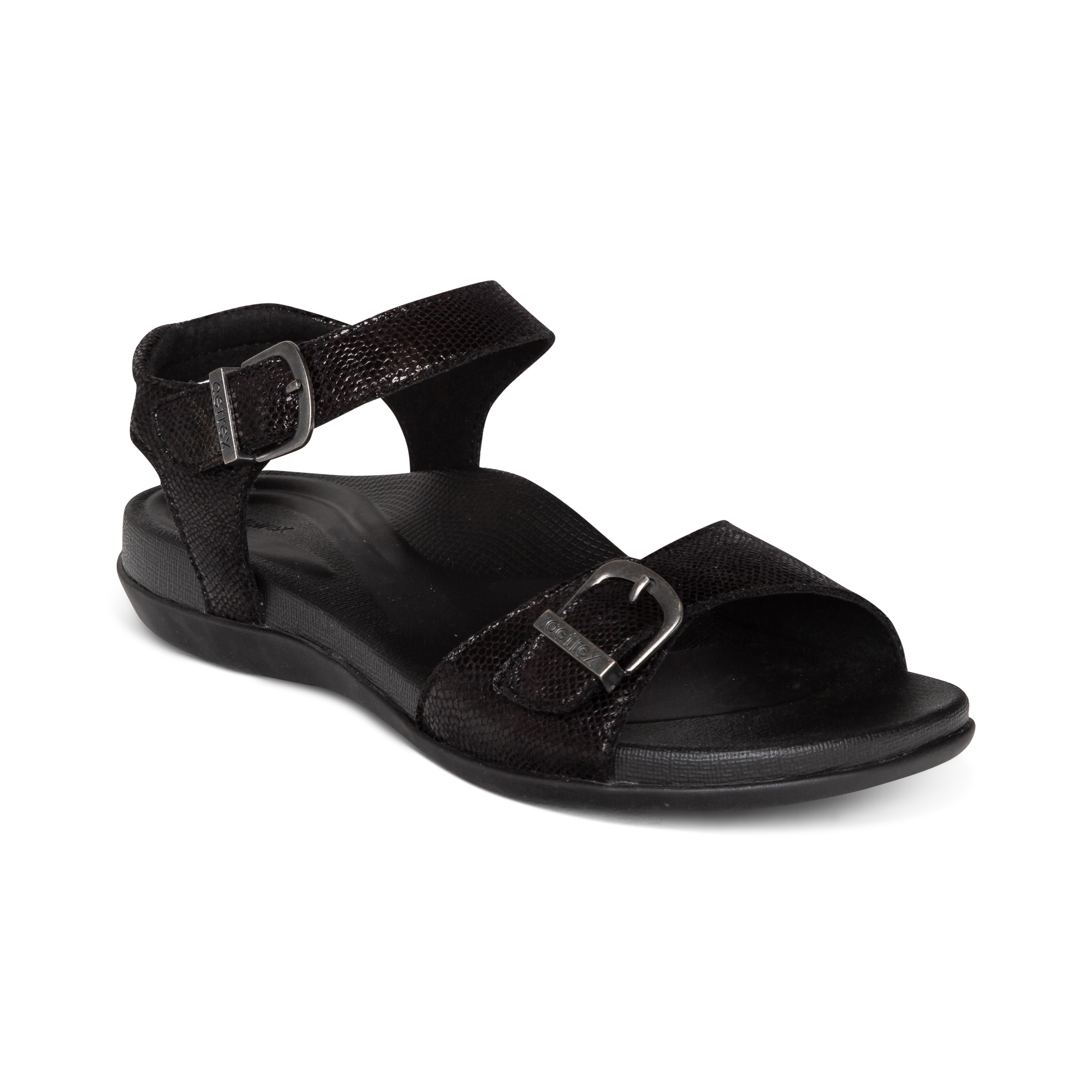 Sandal sức khỏe nữ Aetrex Carrie Black