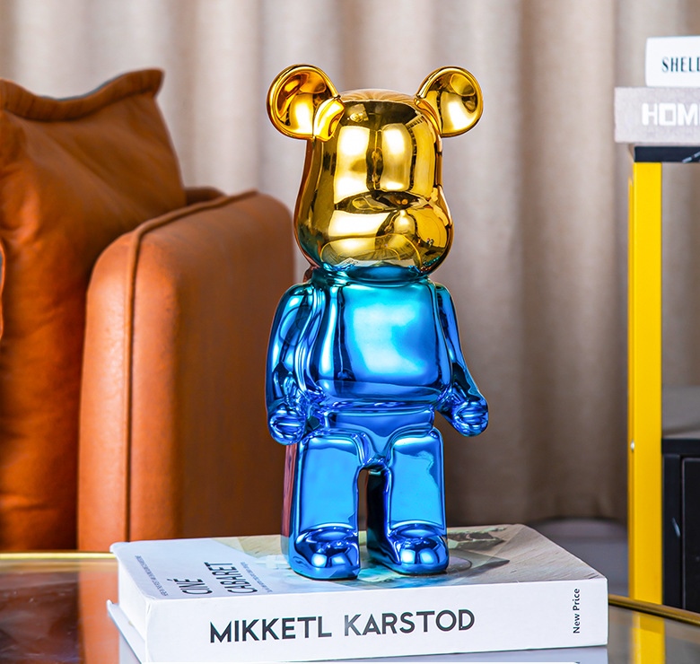 Mô Hình Ống Tiết Kiệm Gốm Bearbrick Gradient Trang Trí_ Hàng Chính Hãng