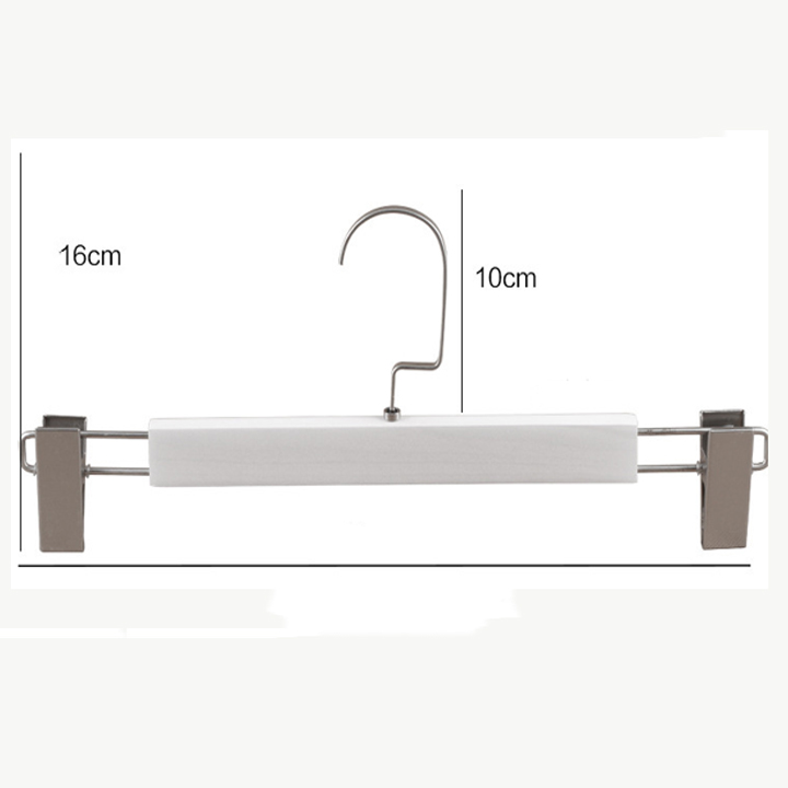 Móc kẹp quần gỗ trắng 32cm cao cấp