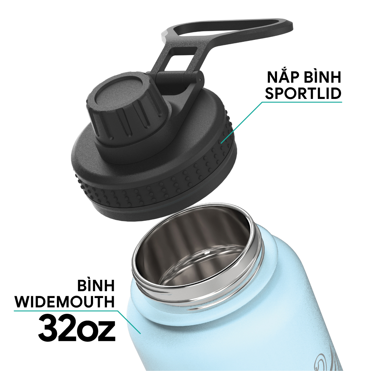 Bình Giữ Nhiệt 2GOOD FLASK WM-02 Sport Lid (946ml) - Hàng Chính Hãng