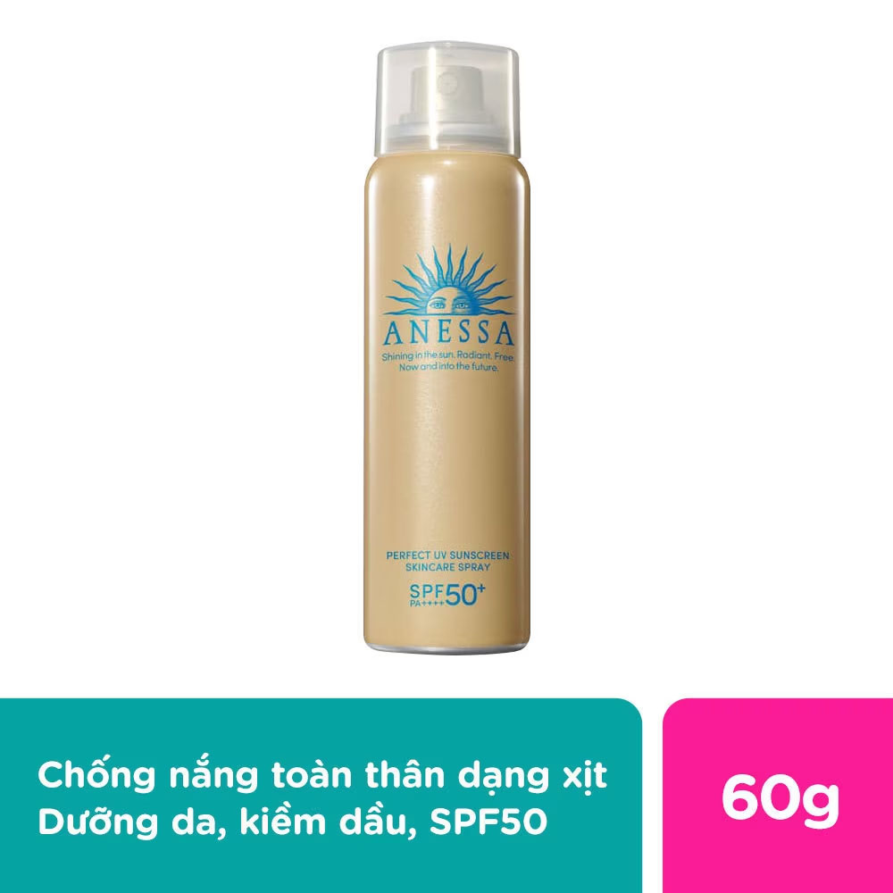 Xịt Chống Nắng Anessa Dưỡng Da Đa Năng Bảo Vệ Hoàn Hảo Perfect UV SPF50+ PA++++ 60g