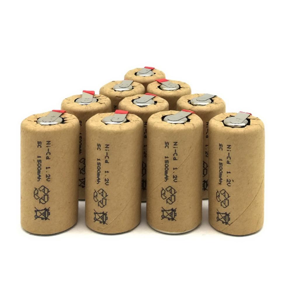 4 pin sạc Ni-CD 1.2V SC1500mAh Sub C công suất cao 10C cho dụng cụ điện không dây, tuốc nơ vít điện, nicd Màu sắc: 20 chiếc