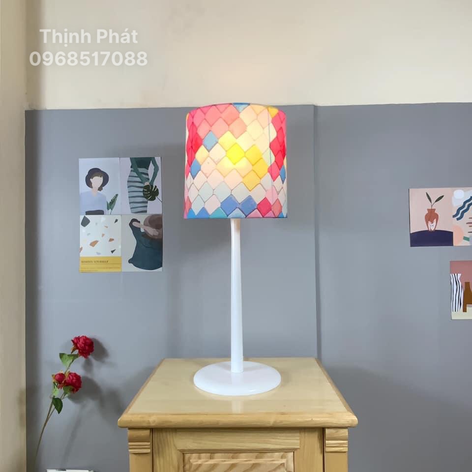 Đèn bàn gỗ SẮC MÀU CUỘC SỐNG, đèn trang trí nội thất, đèn để bàn phòng ngủ