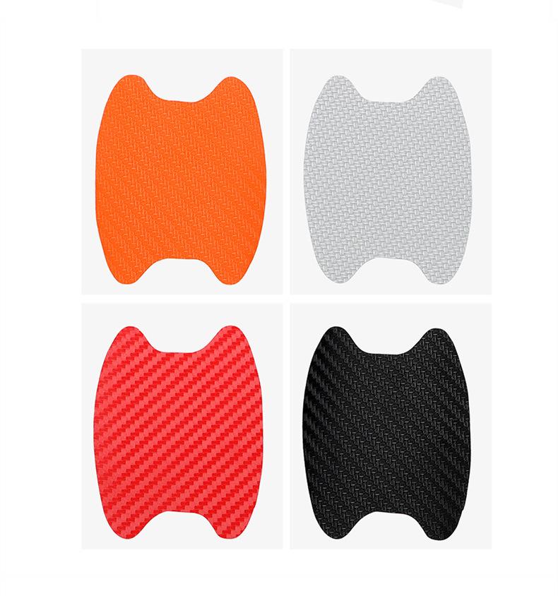 Set 4 Miếng Dán Bảo Vệ Tay Cầm Cửa Xe Hơi Bằng Sợi Carbon