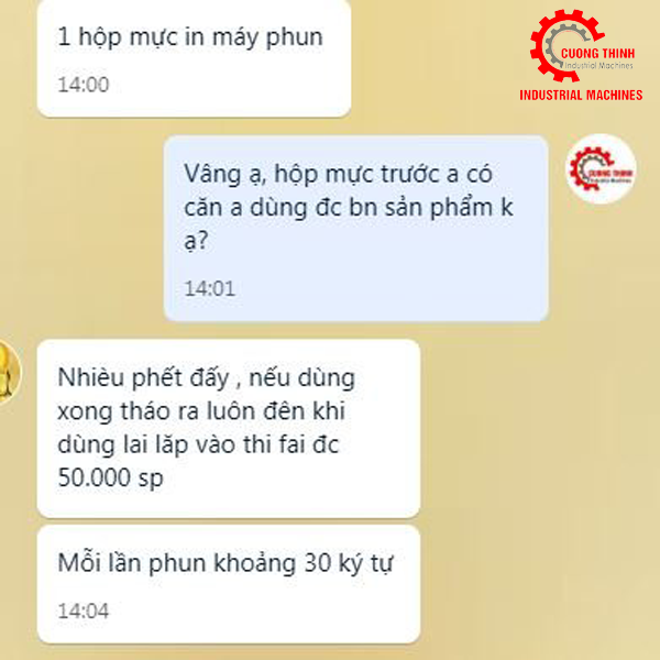 Mực in date cầm tay phun hạn sử dụng Cường Thịnh