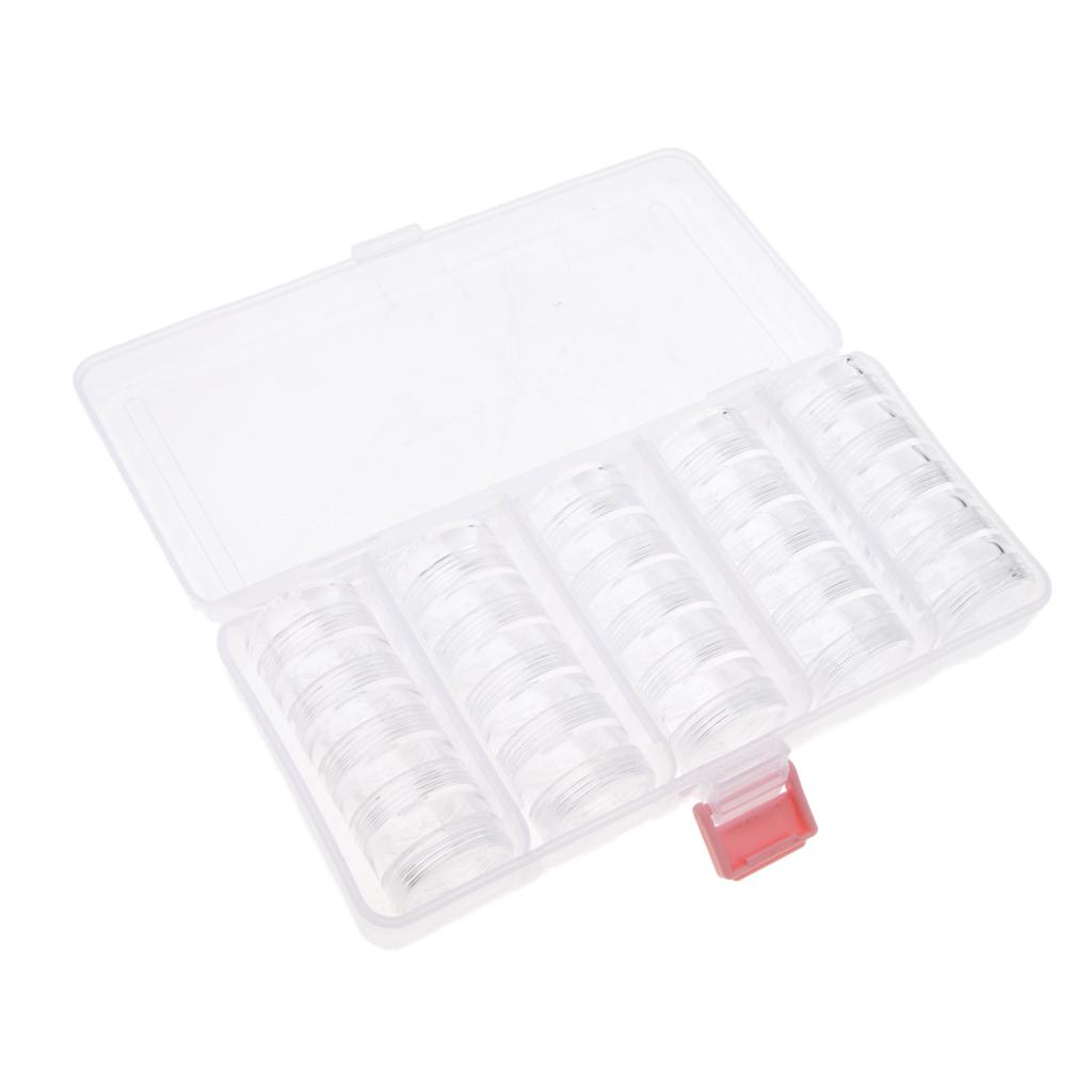 25 Cosmetic Empty Jar Pot Eyeshadow Makeup Cream Lip Balm Container Portable