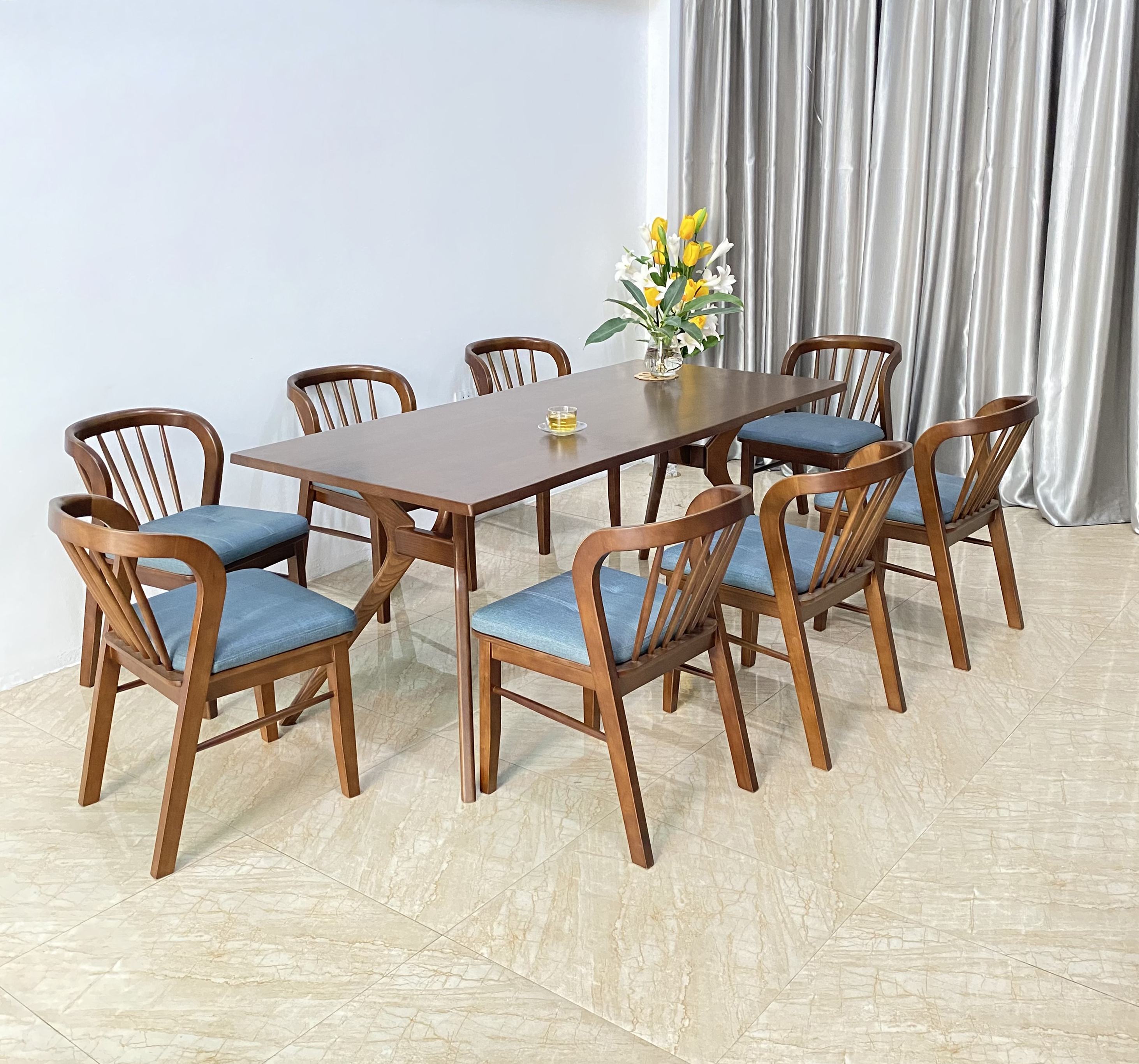 Bàn ăn Candy 8 ghế C8L18W