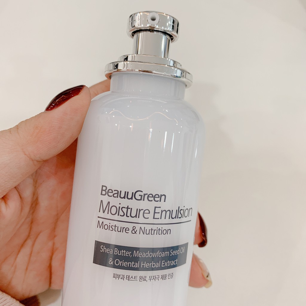 Sữa dưỡng ẩm da mặt Hàn Quốc BeauuGreen Moisture Emulsion trắng da, đẩy lùi nếp nhăn