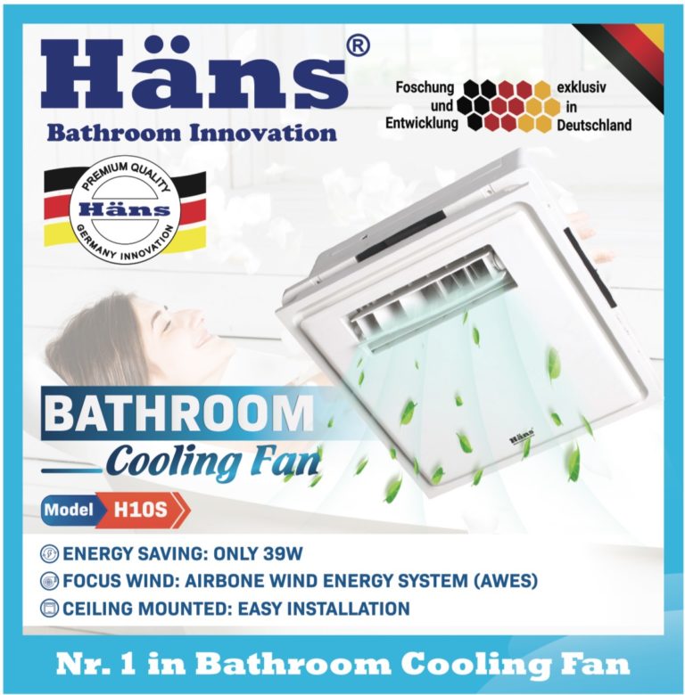 Quạt mát âm trần Hans H10S Hàng chính hãng