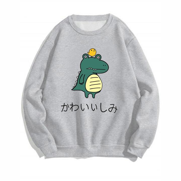 ÁO SWEATER NỮ IN KHỦNG LONG CHỮ NHẬT