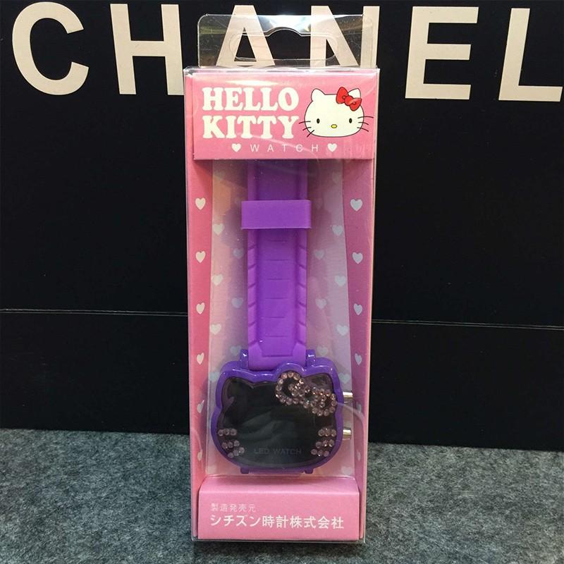 Đồng Hồ Điện Tử Hello Kitty Dễ Thương Có Đèn Led