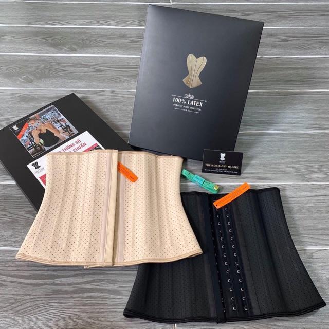 Gen Nịt Bụng Latex Thông Hơi Nhập Khẩu Hy Lạp - Cao su hạt mật độ thấp 25 xương siêu đàn hồi - Tặng Thước Dây