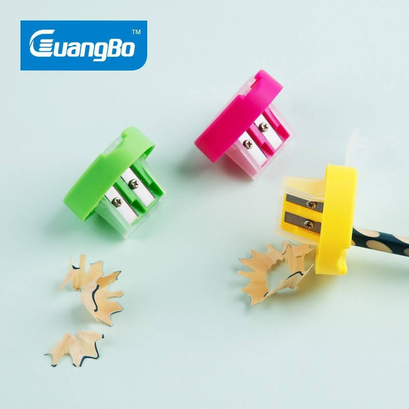 Đồ gọt chuốt bút chì 2 lỗ nhiều màu hình tim GuangBo