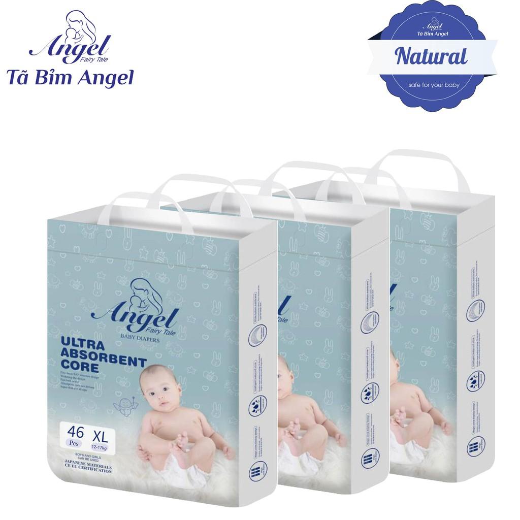 COMBO 3 Tã Dán ANGEL Ultra Absorbent Core Size NB62- S58-M54-L50-XL46