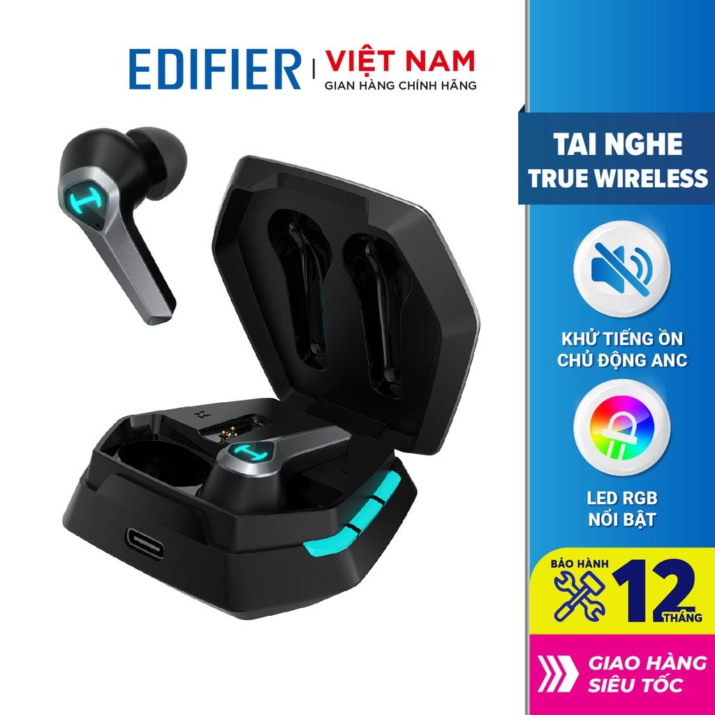 Tai nghe True Wireless Gaming EDIFIER GX04 Hiệu ứng đèn LED RGB - Thời lượng 28h Playtime, Chống nước IP45 - Hàng chính hãng