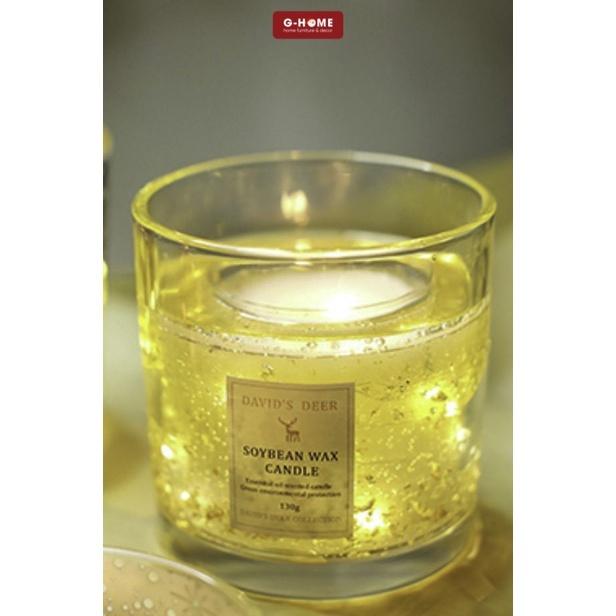 Cốc nến gắn đèn cảm ứng Ghome nến sáp đậu nành tinh dầu thiên nhiên, nến thơm decor nhà giáng sinh NEN22 M1