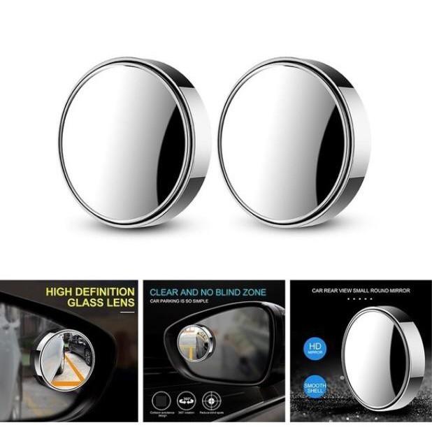 Bộ 2 gương chiếu hậu góc rộng 360 độ có thể điều chỉnh góc nhìn điểm mù cho xe hơi