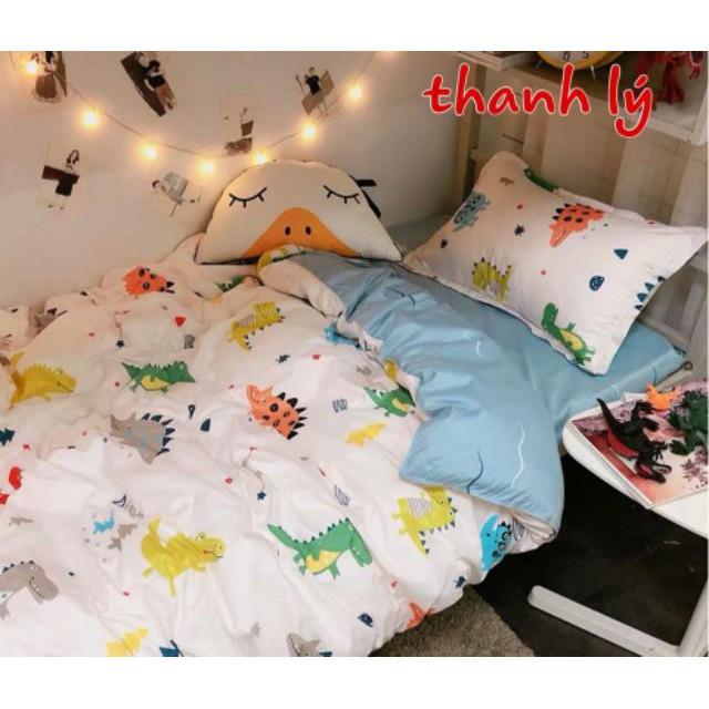 Bộ chăn ga Cotton poly Khủng Long