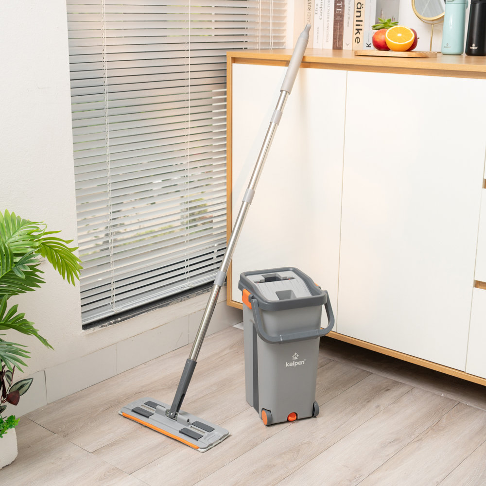 Bộ cây lau nhà tách nước tự vắt thông minh Kalpen G6 kèm 2 bông lau - hàng chính hãng