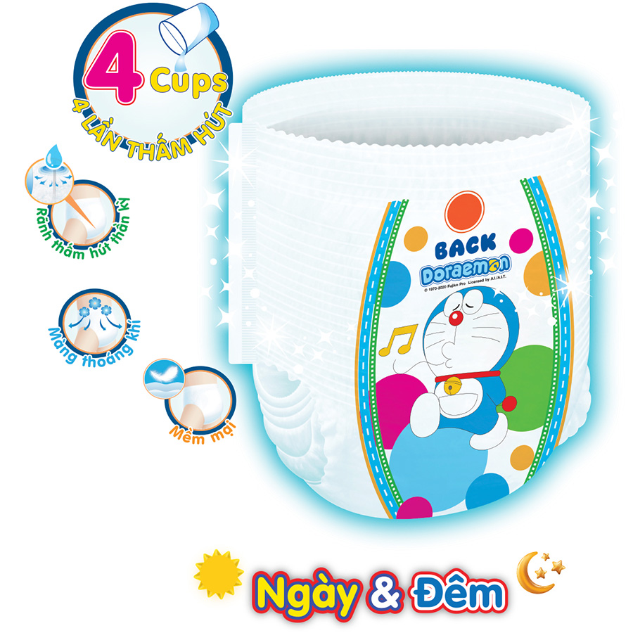 Tã Quần Goon Friend Doremon Mới Gói Cực Đại M54 (7Kg ~ 12Kg) + Tặng Thú Bông Hươu Cao Cổ