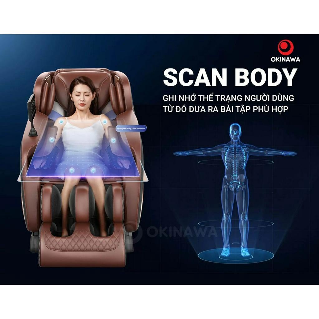 GHẾ MASSAGE OKINAWA OS 320 - CÔNG NGHỆ CON LĂN 3D