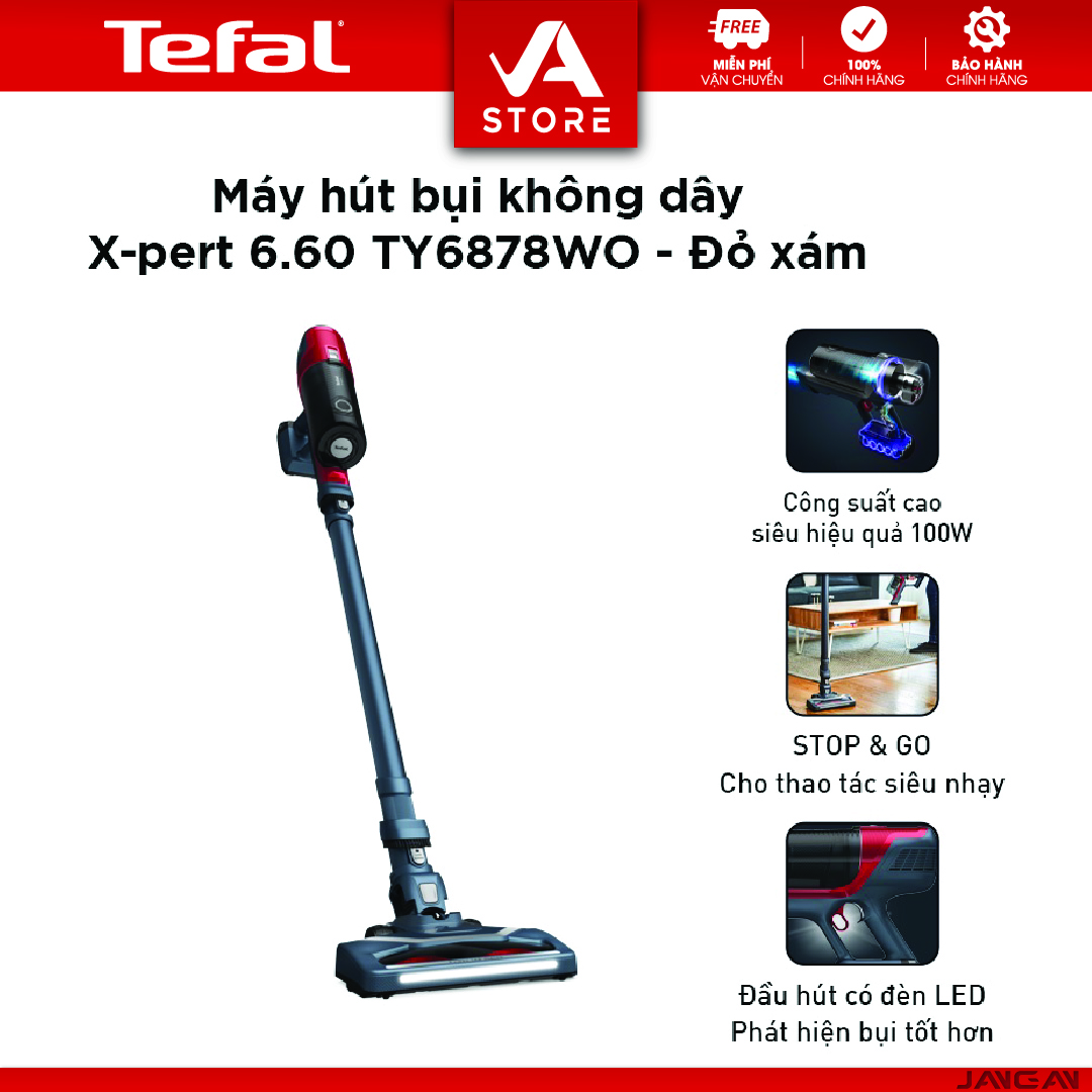 Máy hút bụi cầm tay không dây Tefal TY6878WO - BH 2 năm - Hàng Chính Hãng