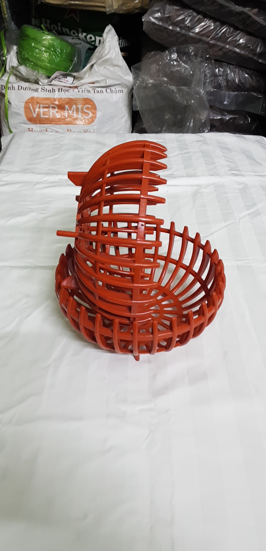Chậu nhựa Giả Bí trồng Lan Fi26 - Màu Cam