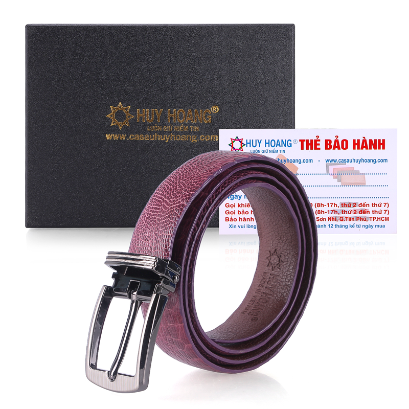 Thắt Lưng Nữ Da Đà Điểu Trơn Huy Hoàng HT5417 - Tím