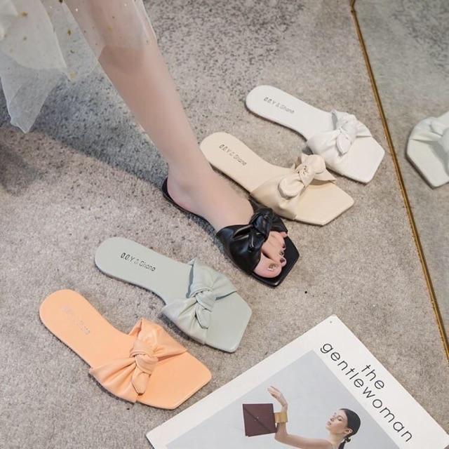 Dép lê nơ D10 đơn giản thanh lịch