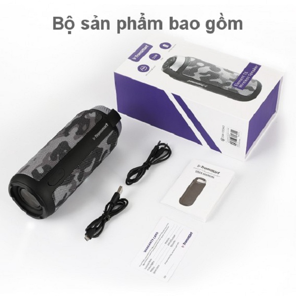 Loa di động không dây ngoài trời, âm thanh vòm 360 độ tích hợp Microphone Tronsmart Element T6 - hàng chính hãng