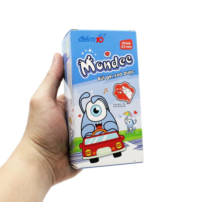 Hộp 20 Bút Gel Xóa Được Mondee 0.5 mm - Điểm 10 TP-GELE-003 - Mực Xanh
